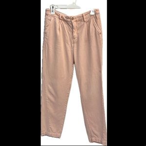 ANTHROPOLOGIE washed denim pants in peach